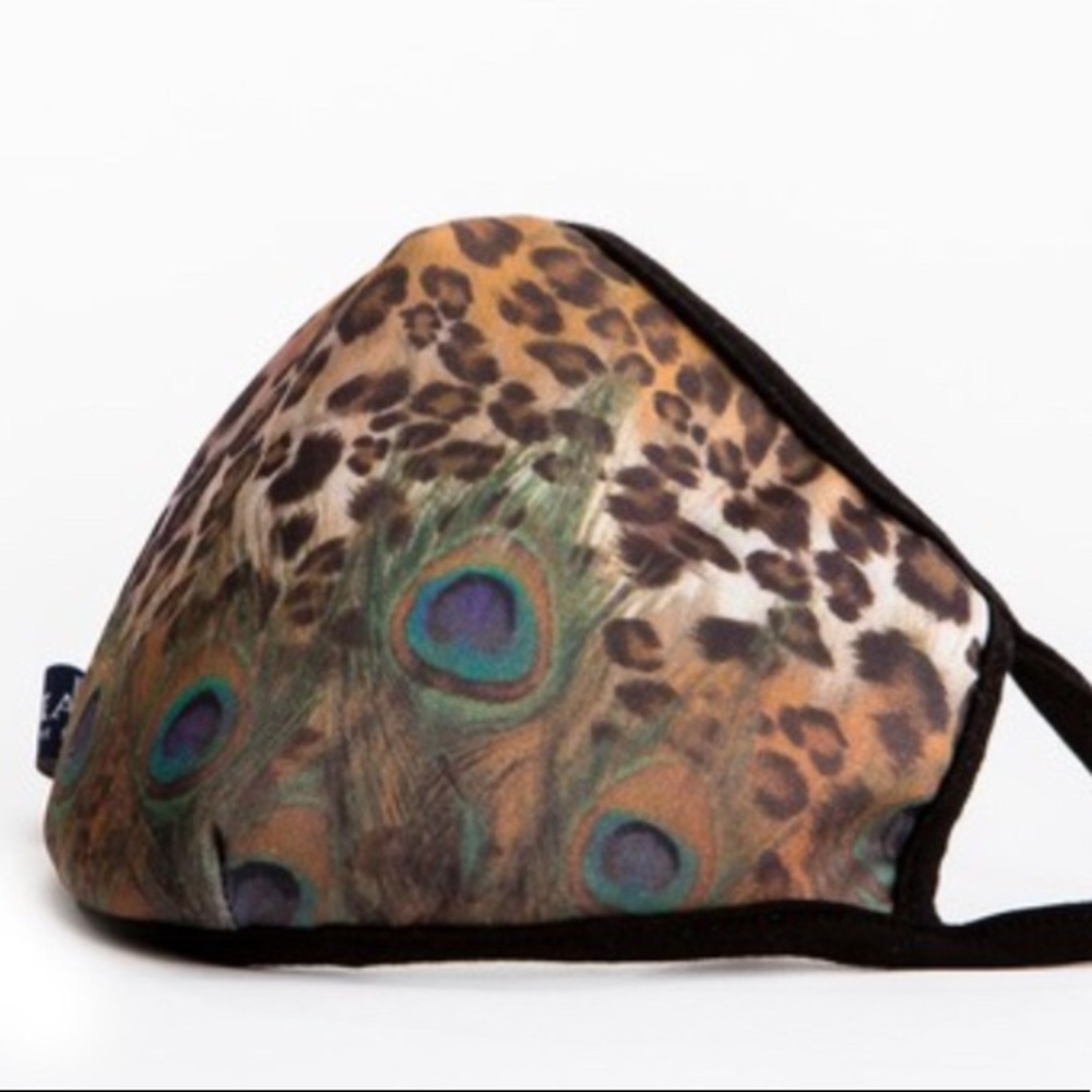 Leopard Peacock Face Mask - Picture 2 of 8